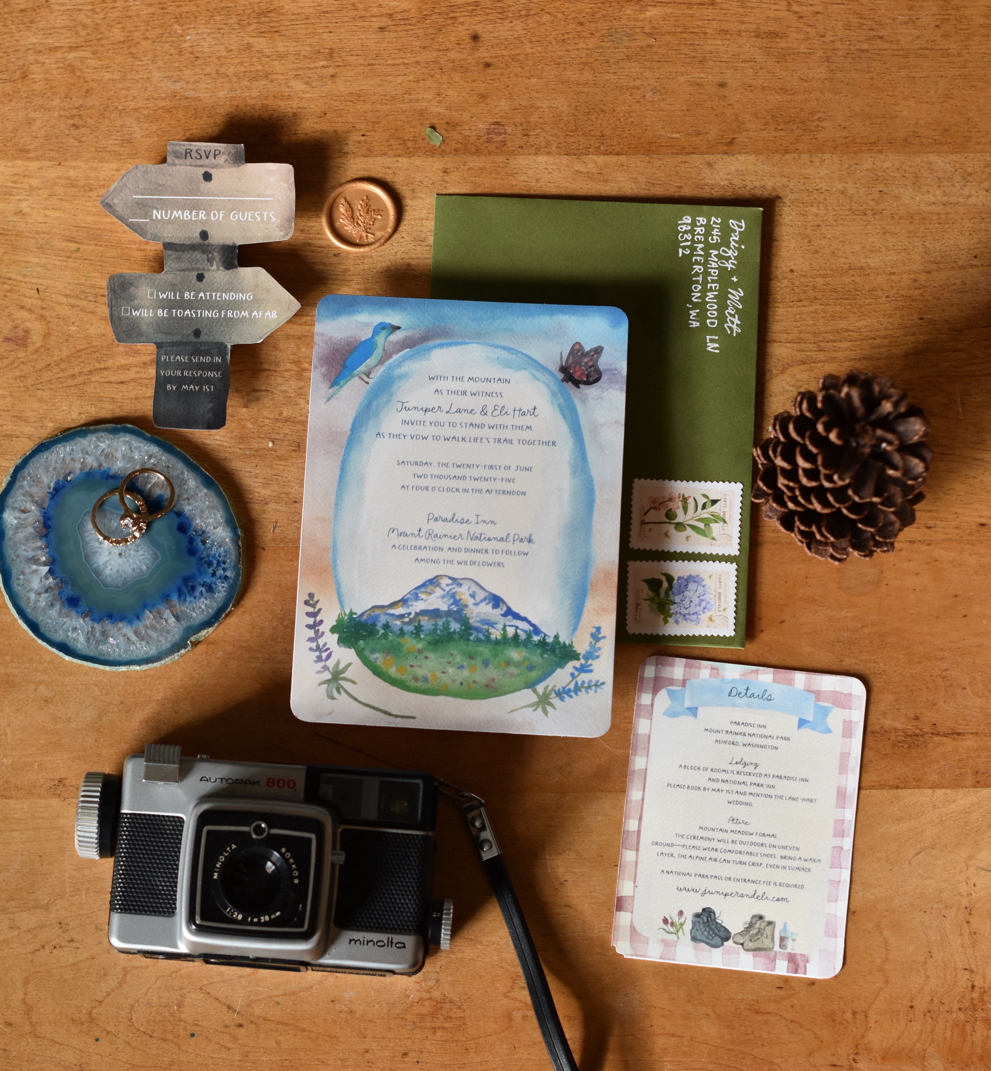 Fable Fern wedding stationery