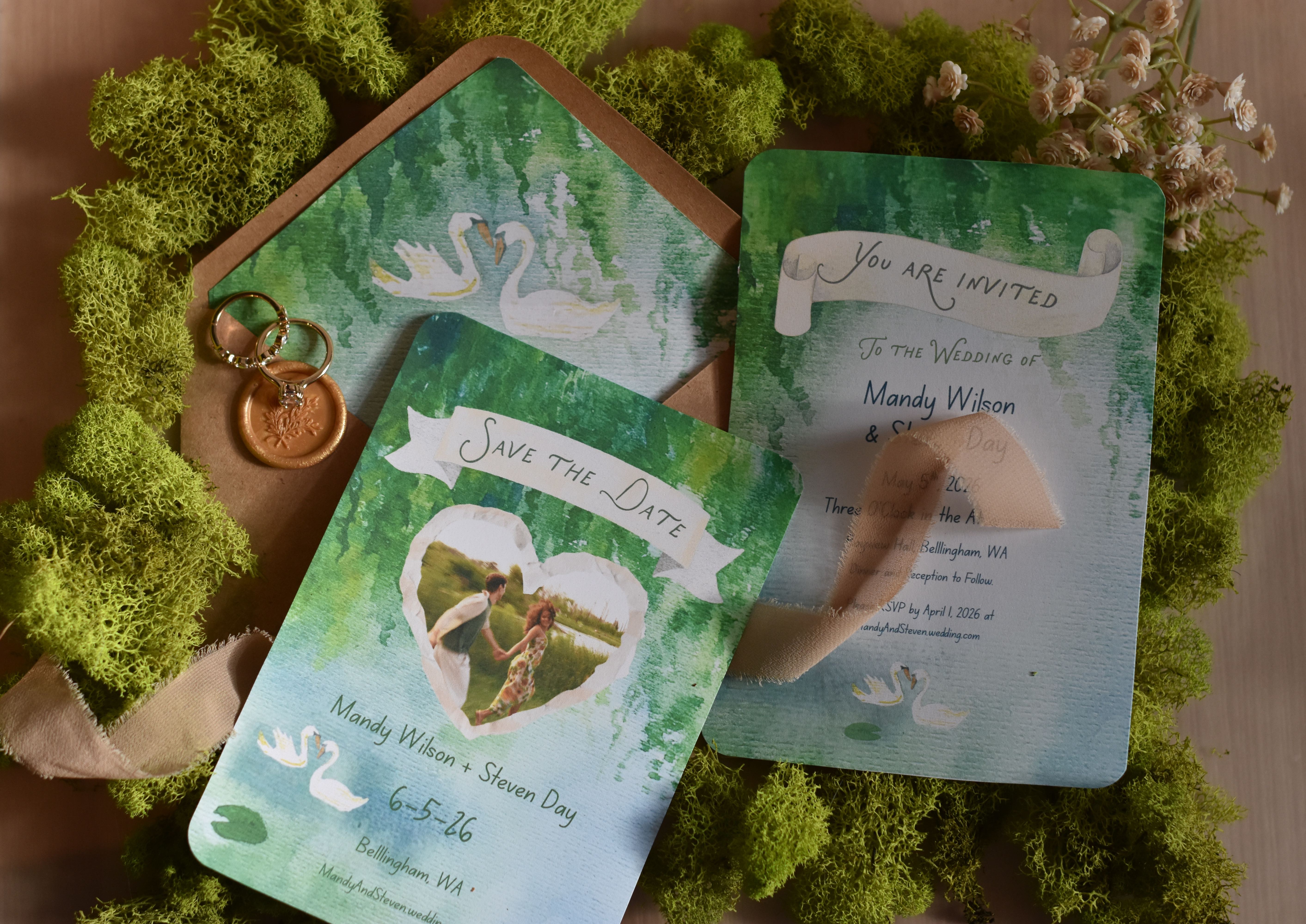 Hand-Painted Wedding Template Bundle